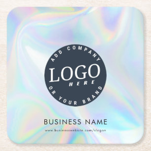 Holografisch bedrijf Logo Business Swag Vierkante Kartonnen Onderzetter