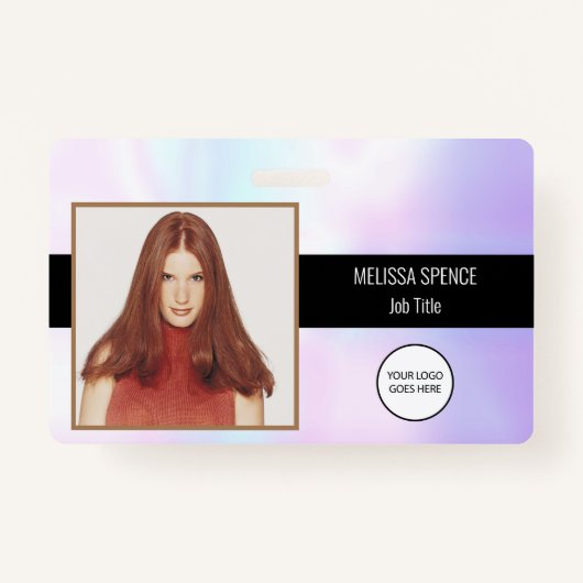 Holografisch bedrijfslogo op foto-ID voor beveilig Badge (Voorkant)