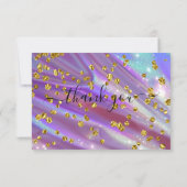 Holografisch begrafenis Hartelijk dank Bedankkaart (Achterkant)