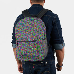Holografisch bitmappatroon crypto Money Cool Geek Bedrukte Rugzak