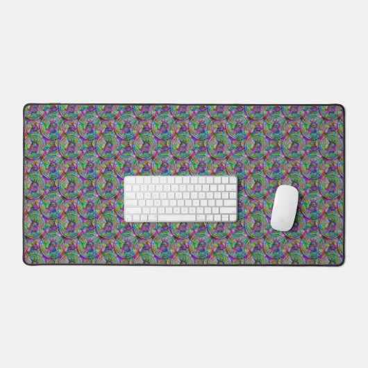 Holografisch bitmappatroon crypto Money Cool Geek Bureaumat (Keyboard & Muis)