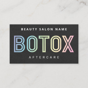 Holografisch Botox-vulinstructies Nazorg Visitekaartje