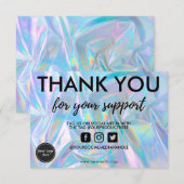 Holografisch Dank u Media Tussenvoegsel (Voorkant / Achterkant)