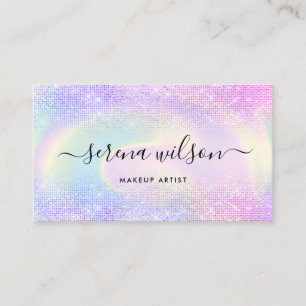 Holografisch eenhoorn Glittering Holo make-up haar Visitekaartje
