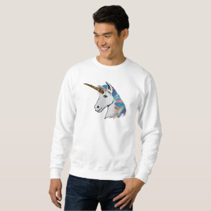holografisch eenhoorn mannen sweatshirt