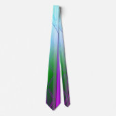 Holografisch Elysium Paradise Green Sci-Fi-paneel Stropdas (Voorkant)