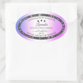 Holografisch gekleurde zilver Glitter-productlabel Ovale Sticker (Tas)