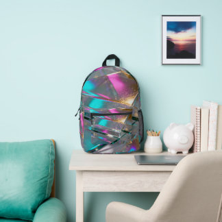 Holografisch Glas Regenboog Bedrukte Rugzak