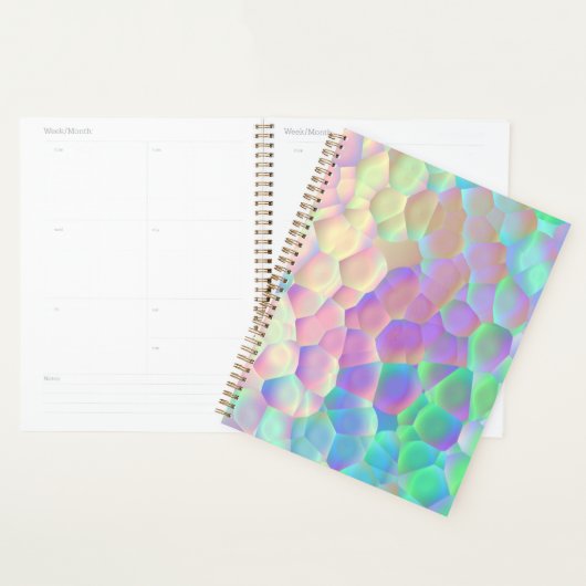 Holografisch glazen patroon, iriserende kleuren planner (Display)