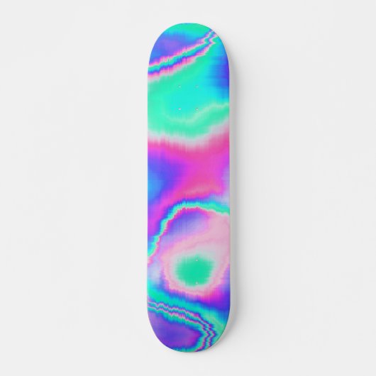 Holografisch glitch skateboard (Voorkant)