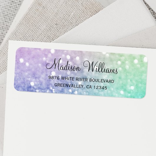  holografisch glitter Girly Glamoureus Etiket