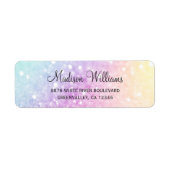  holografisch glitter Girly Glamoureus Etiket (Voorkant)