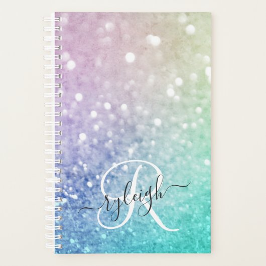  holografisch glitter Girly Glamoureus Planner (Voorkant)