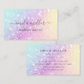 holografisch glitter Girly Glamoureus Visitekaartje (Voorkant / Achterkant)