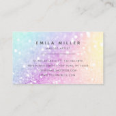 holografisch glitter Girly Glamoureus Visitekaartje (Achterkant)