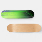 Holografisch groen en zwart sci-Fi-paneel Skateboard (Horizontaal)