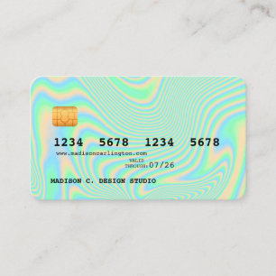Holografisch groene creditcard visitekaartje