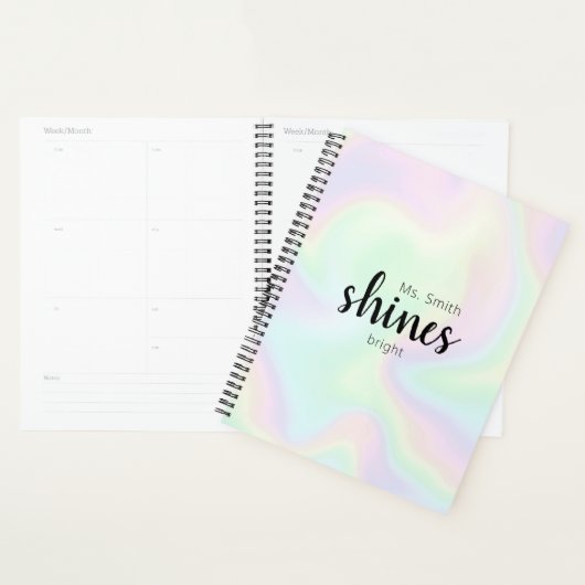 Holografisch Handgeschreven Script Teacher Planner (Display)