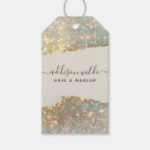 Holografisch handtekeningsscript moderne prijs han cadeaulabel (Voorkant)