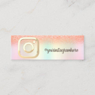 Holografisch Iridescent Bokeh Instagram Social Mini Visitekaartje