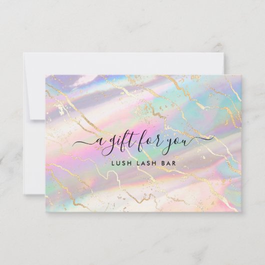 Holografisch Iridescent Opal Gem | Cadeaubon (Voorkant)
