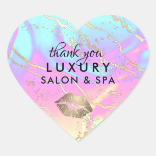 Holografisch Iridescent Opal Gemstone   Dank u wel Hart Sticker