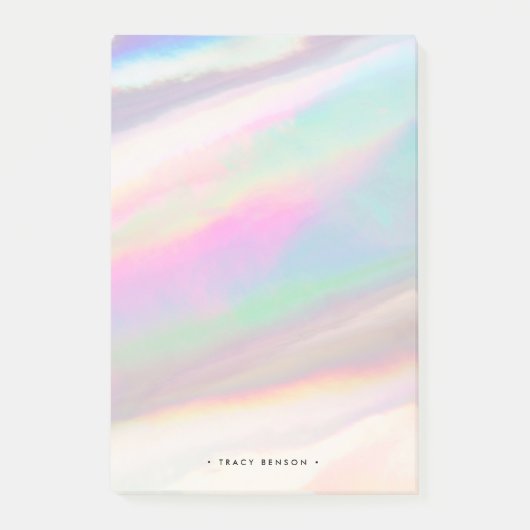 Holografisch Iridescent Opal Gemstone Persoonlijk Post-it® Notes (Voorkant)