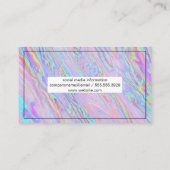 Holografisch iriserend | Abstracte achtergrond Visitekaartje (Achterkant)