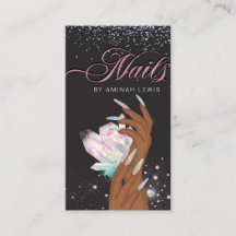 holografisch kristal Glitter-nagels