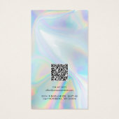 Holografisch Logo QR-code met visitekaartje (Achterkant)