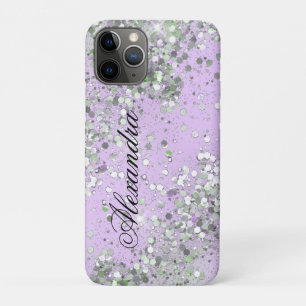 Holografisch luxe bling glinster glitters aangepas iPhone 11 pro hoesje