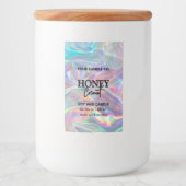 holografisch minimalistisch Verticale kaars label Voedselcontainer Etiket (Voorkant)