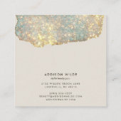 Holografisch modern Glam Glitter Bracelet Display Vierkante Visitekaartje (Achterkant)