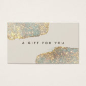 Holografisch modern Glam Glitter Gift Kaart (Voorkant)