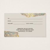 Holografisch modern Glam Glitter Gift Kaart (Achterkant)