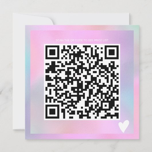 Holografisch modern vierkant cadeauboncertificaat (Achterkant)