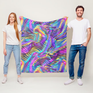 Holografisch ontwerp Futuristische en glinsterende Fleece Deken