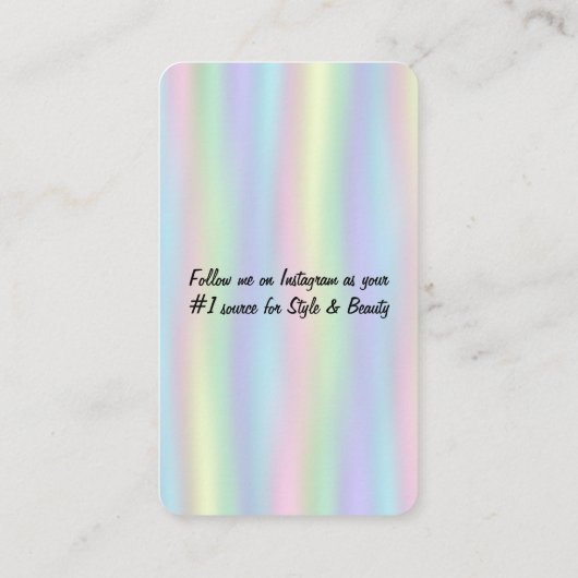 Holografisch ontwerp - Social Media QR Code Busine Visitekaartje (Achterkant)