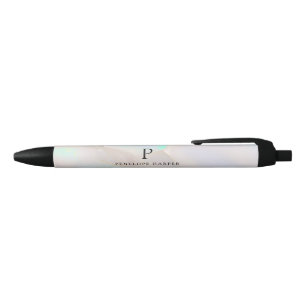 Holografisch Opal Iridiserend Monogram Chic Zwarte Inkt Pen