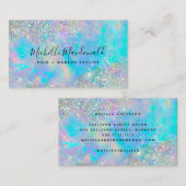 Holografisch opal steen Glitter Visitekaartje (Voorkant / Achterkant)