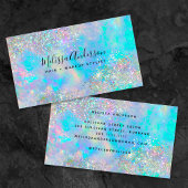 Holografisch opal steen Glitter Visitekaartje