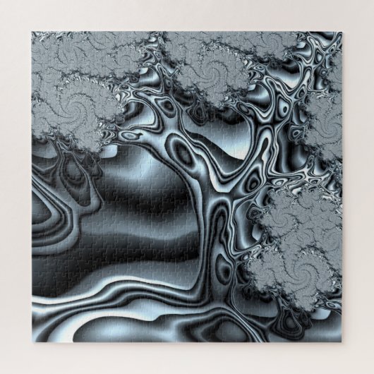 Holografisch overzicht fractale structuur in Silve Legpuzzel (Verticaal)