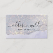 Holografisch Paars Glitter Luxury Glam Iridescent Visitekaartje (Voorkant)