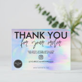 Holografisch pasta Dank u voor mediumtoevoeging (Staand voorkant)