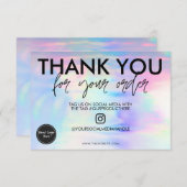 Holografisch pasta Dank u voor mediumtoevoeging (Voorkant / Achterkant)