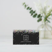 Holografisch pictogram Glitter QR Code Social Medi Visitekaartje (Staand voorkant)