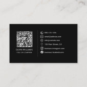 Holografisch pictogram Glitter QR Code Social Medi Visitekaartje (Achterkant)