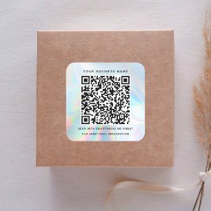 Holografisch QR Code Business en Professional Vierkante Sticker