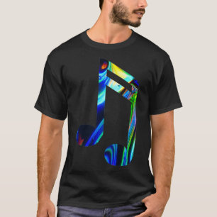 Holografisch regenboogmuziek Notitie watercolo T-shirt