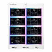 Holografisch roze en blauwe haarserumetiketten etiket (Full Sheet)